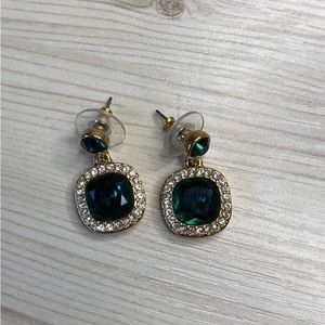 Givenchy Costume Emerald Earrings